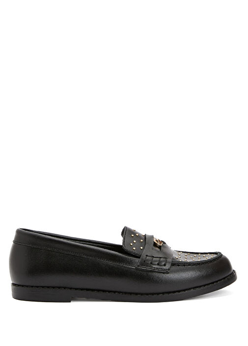 Medusa Siyah Gold Unisex Çocuk Deri Loafer - Görsel 2