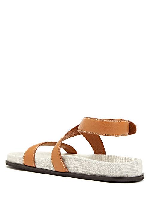 Taba Kadın Deri Sandalet - Görsel 4