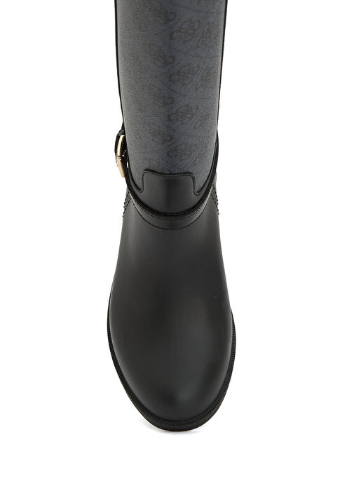 Siyah Logo Desenli Kadın Bot - Görsel 5