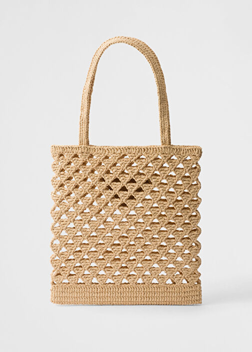 【関税・送料込み】PRADA Woven fabric crochet tote bag Prada Small Woven Fabric Crochet Shoulder Bag | Saks Fifth