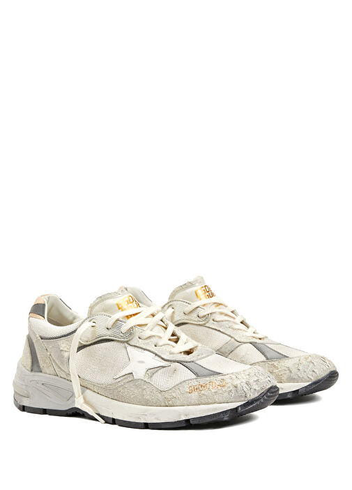 Dad Star Beyaz Gri Deri Sneaker - Görsel 3