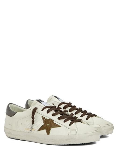 Golden Goose Golden Goose Super Star Beyaz Erkek Deri Sneaker Beymen'de! Beyaz - 3. görsel