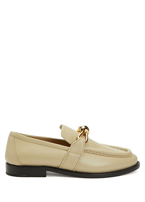 Krem Kadın Deri Loafer - Görsel 2