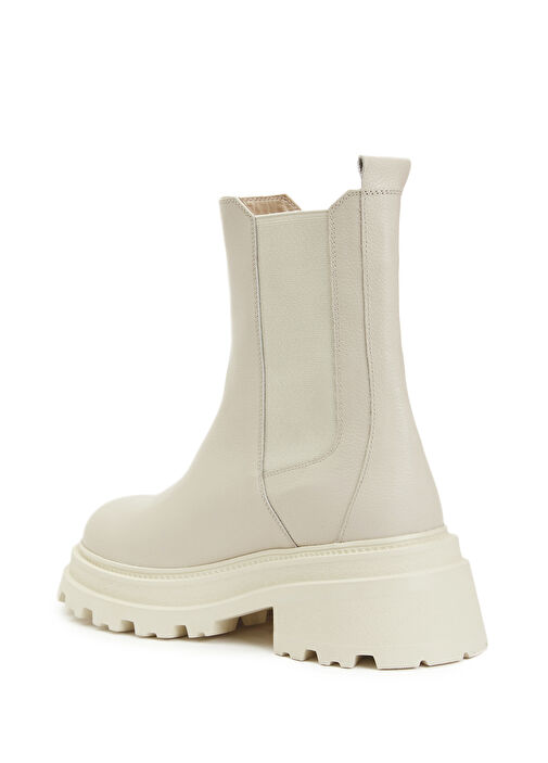 Ekru Kadın Deri Bot - Görsel 4