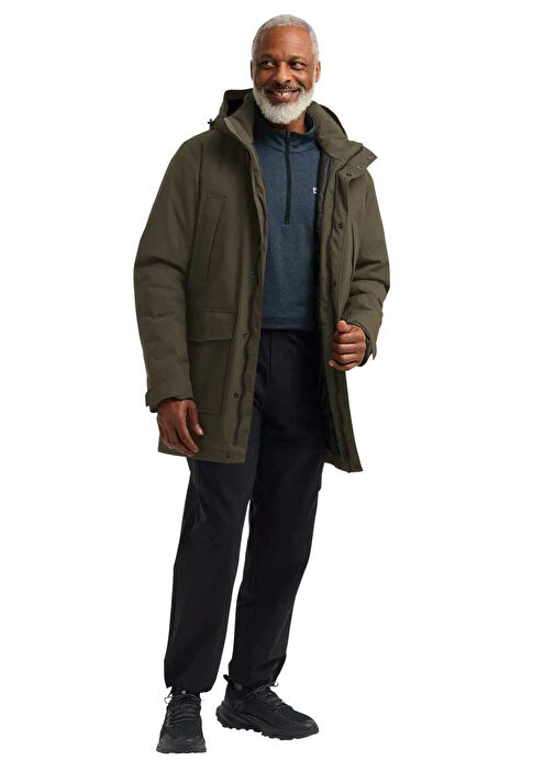 Jack Wolfskin Haki Erkek Canyon Shield Yeşil Kapüşonlu Erkek