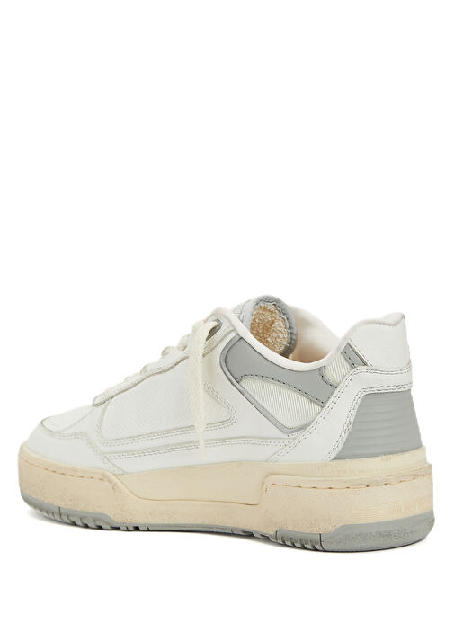 Forty2 Kahve Beyaz Kadın Deri Sneaker - Görsel 4