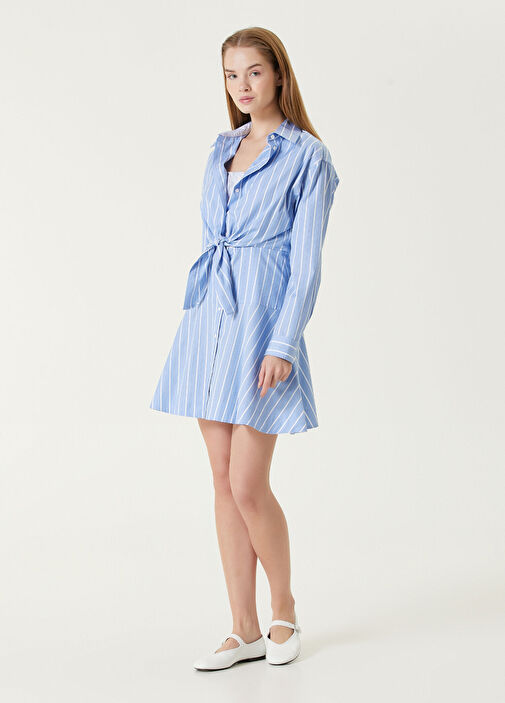 Sandro - Blue White Striped Mini Dress Sandro - Blue White Striped Mini Dress