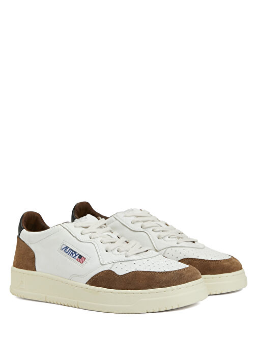 Medalist Beyaz Kahverengi Erkek Deri Sneaker - Görsel 3