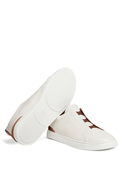 Beyaz Erkek Deri Sneaker - Görsel 6