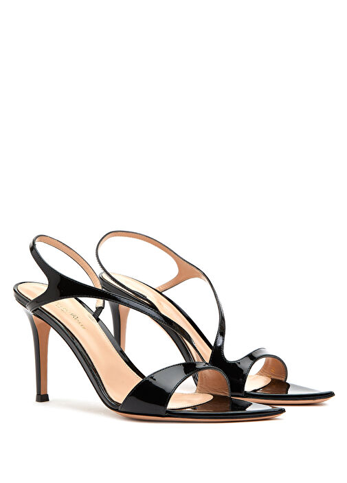 Siyah Kadın Deri Sandalet - Görsel 3