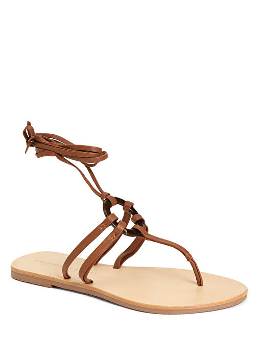 Taba Kadın Deri Sandalet - Görsel 3