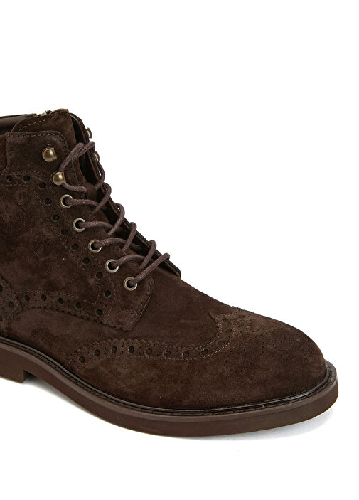 Kahverengi Fermuarlı Erkek Süet Bot - Görsel 7