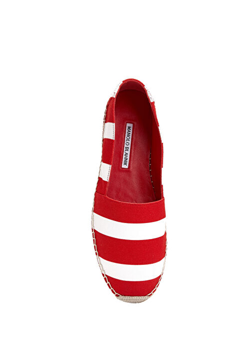 Kırmızı Çizgili Kadın Espadril - Görsel 5