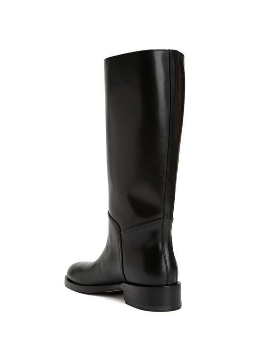 Siyah Kadın Deri Çizme - Görsel 4