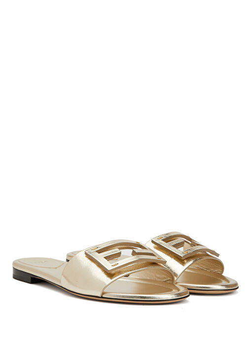 Gold Kadın Deri Terlik - Görsel 3