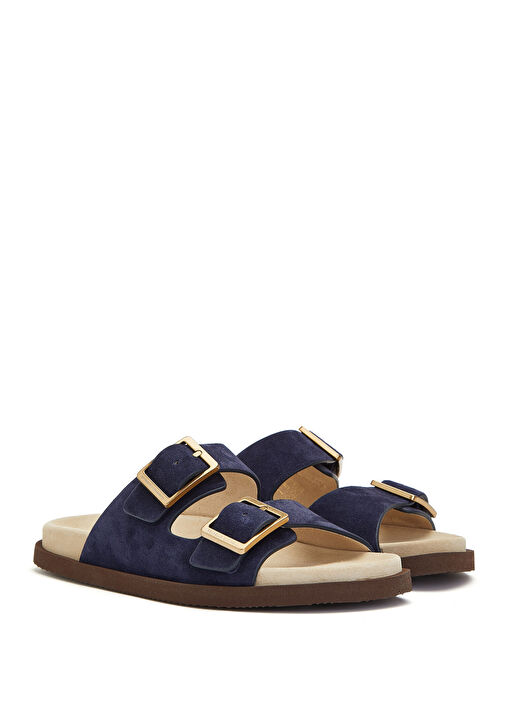 Brunello Cucinelli Lacivert Brunello Cucinelli Süet Erkek Terlik