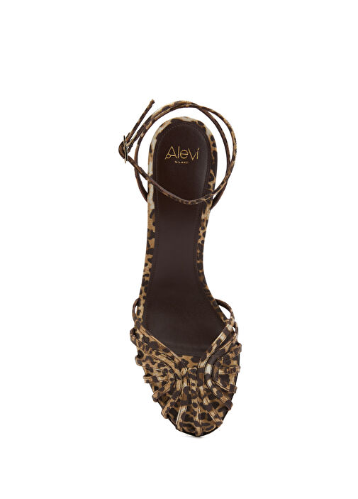 Ally Leopar Desenli Kadın Deri Sandalet - Görsel 5