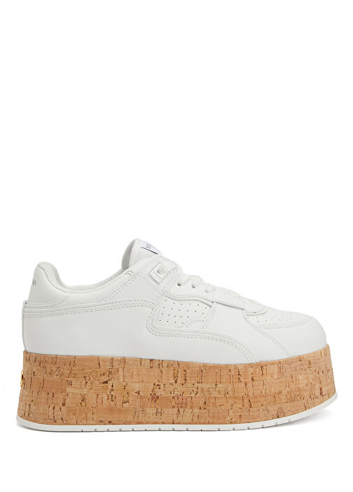 Beyaz Kadın Deri Sneaker - Görsel 2