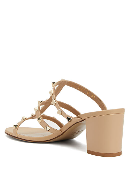 Rockstud Kum Kadın Deri Terlik - Görsel 4