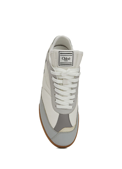 Kick Beyaz Gri Kadın Deri Sneaker - Görsel 5