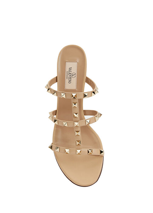 Rockstud Kum Kadın Deri Terlik - Görsel 5