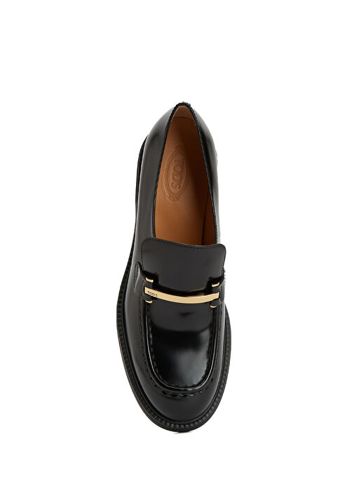 Siyah Kadın Deri Loafer - Görsel 5