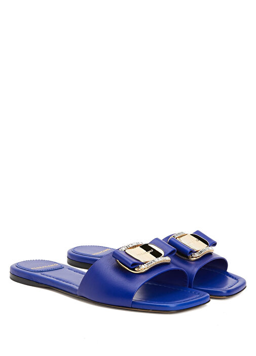 Mavi Kadın Deri Terlik - Görsel 3