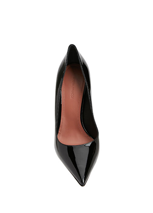 Siyah Deri Stiletto - Görsel 5