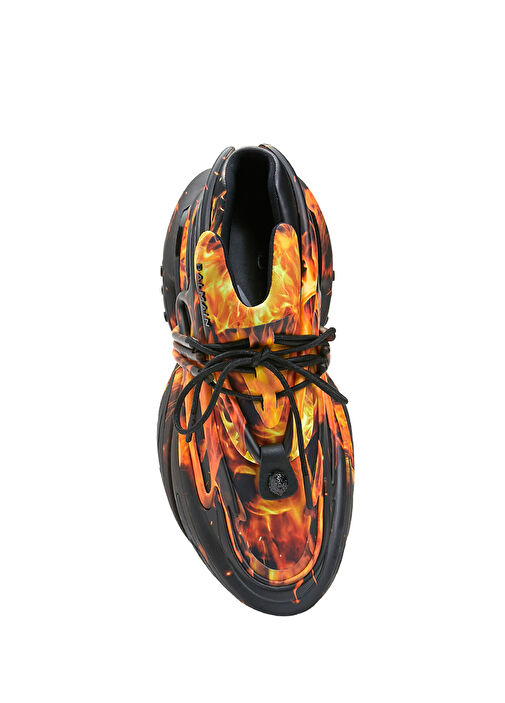 Siyah Desenli Geometrik Tabanlı Erkek Sneaker - Görsel 5