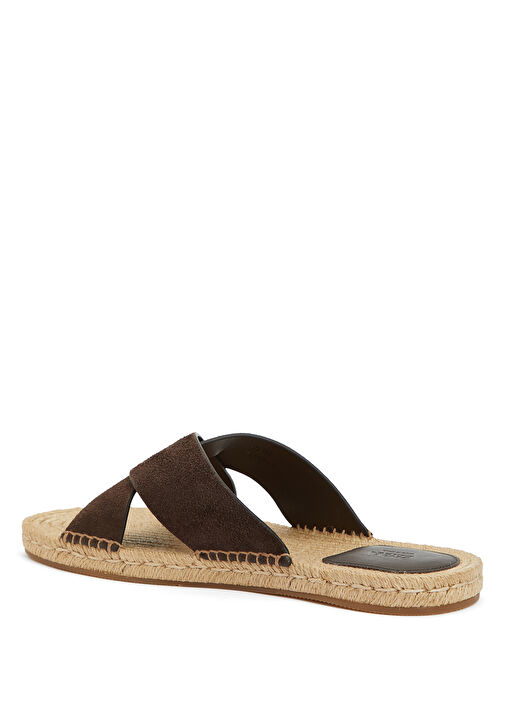 Koyu Kahverengi Erkek Deri Terlik - Görsel 4