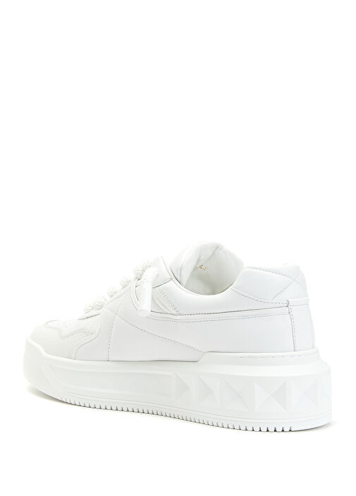 Valentino Garavani Valentino Garavani One Stud Beyaz Erkek Deri Sneaker Beymen'de! Beyaz - 4. görsel