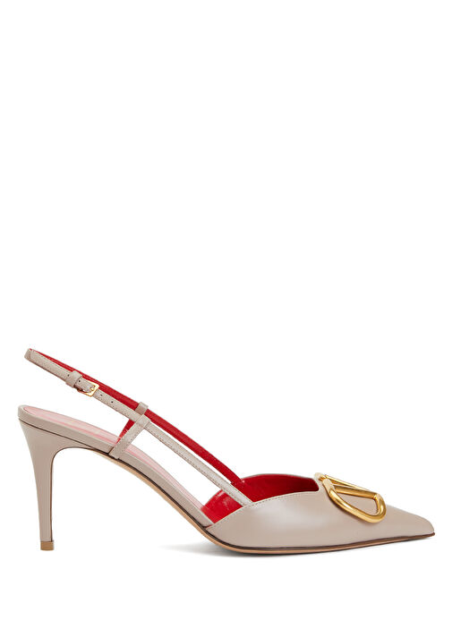 VLogo Signature Pudra Deri Topuklu Ayakakbı - Görsel 2