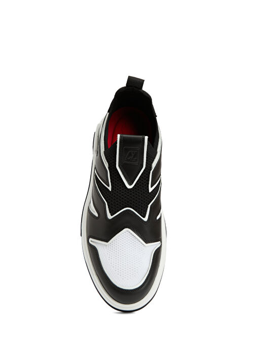 Astroflash Siyah Beyaz Erkek Deri Sneaker - Görsel 5