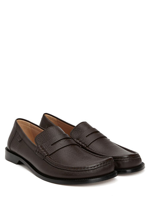 Koyu Kahverengi Erkek Deri Loafer - Görsel 3