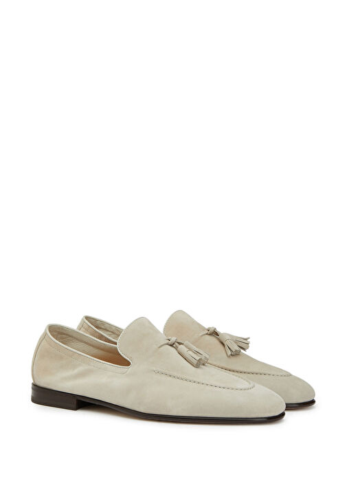 Brunello Cucinelli Bej Brunello Cucinelli Süet Erkek Loafer