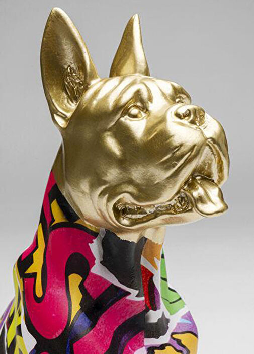 Kare Design - Deco Figurine Graffiti Köpek Dekoratif Obje - Çok Renkli