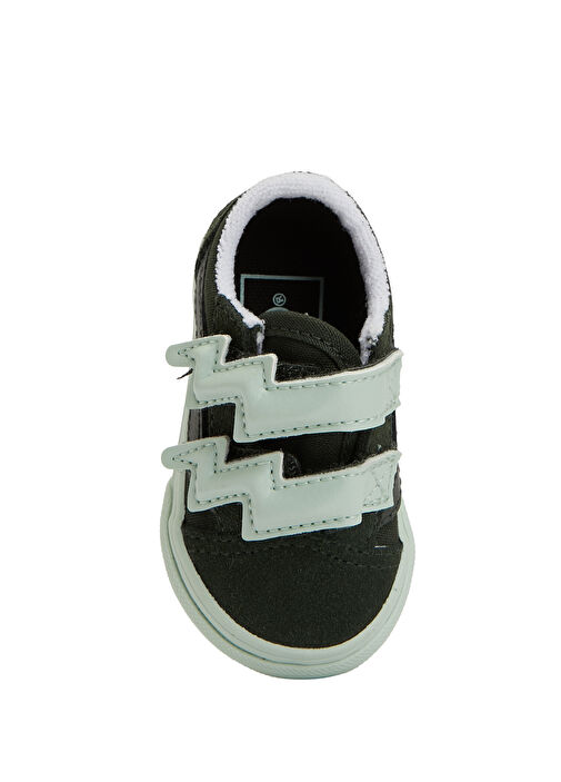 Old Skool Bolt Strap Siyah Beyaz Deri Sneaker - Görsel 5