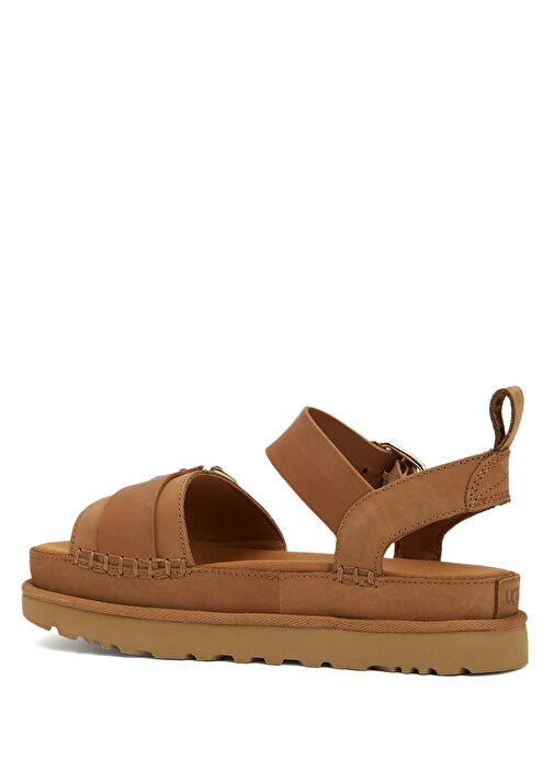 GoldenStar Taba Kadın Süet Sandalet - Görsel 4