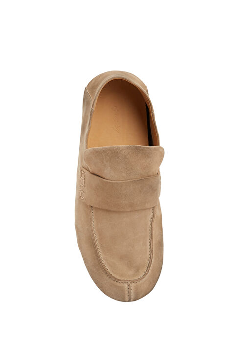 Bej Erkek Deri Loafer - Görsel 5