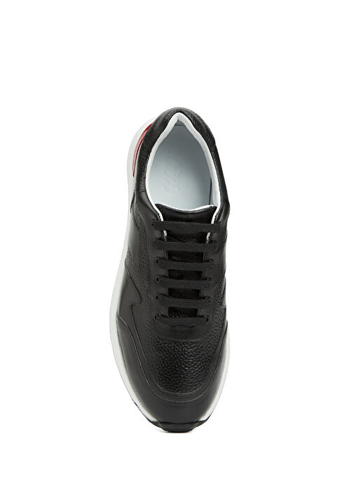 Siyah Erkek Deri Sneaker - Görsel 5