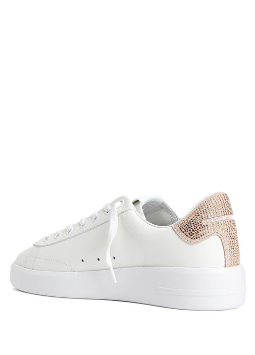 Pure Bej Beyaz Kadın Deri Sneaker - Görsel 4