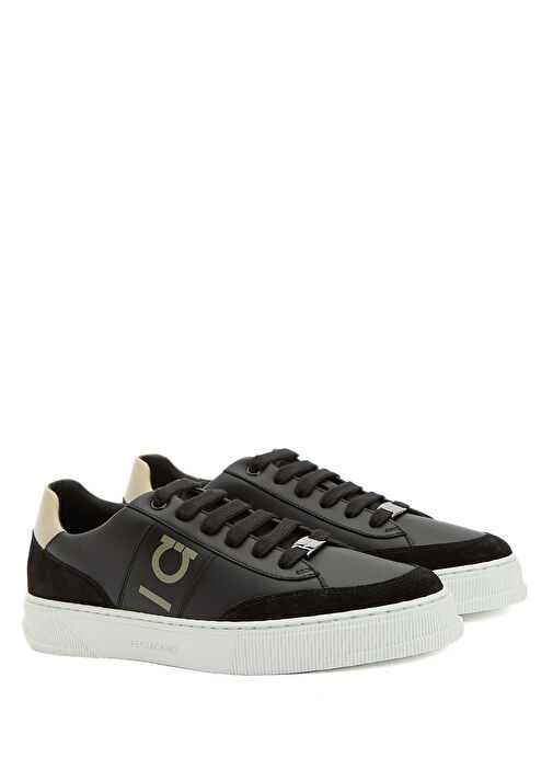 Siyah Erkek Deri Sneaker - Görsel 3