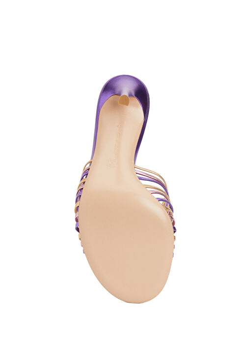 Vyna Mor Kadın Deri Terlik - Görsel 6