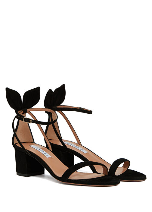 Bow Tie Siyah Kadın Deri Sandalet - Görsel 3