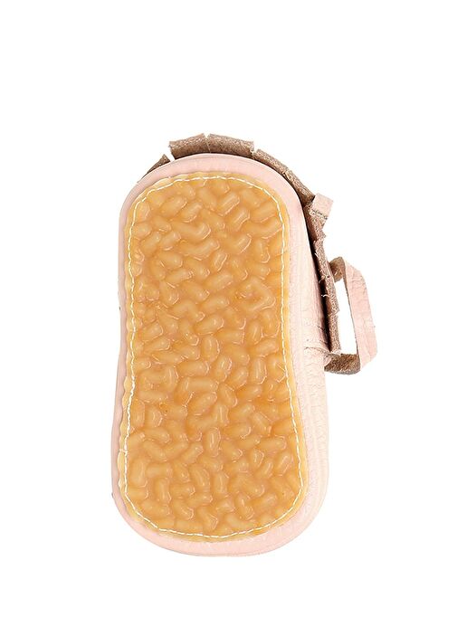 Pudra Püsküllü El Yapımı Kız Bebek Deri Ayakkabı - Görsel 7