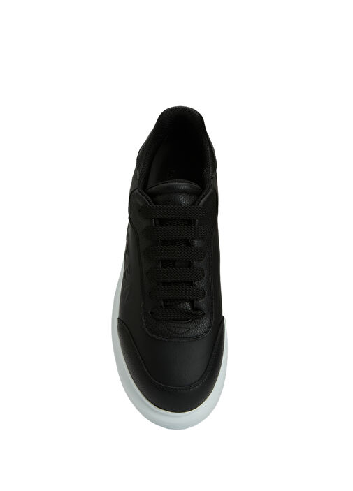 Siyah Kadın Deri Sneaker - Görsel 5