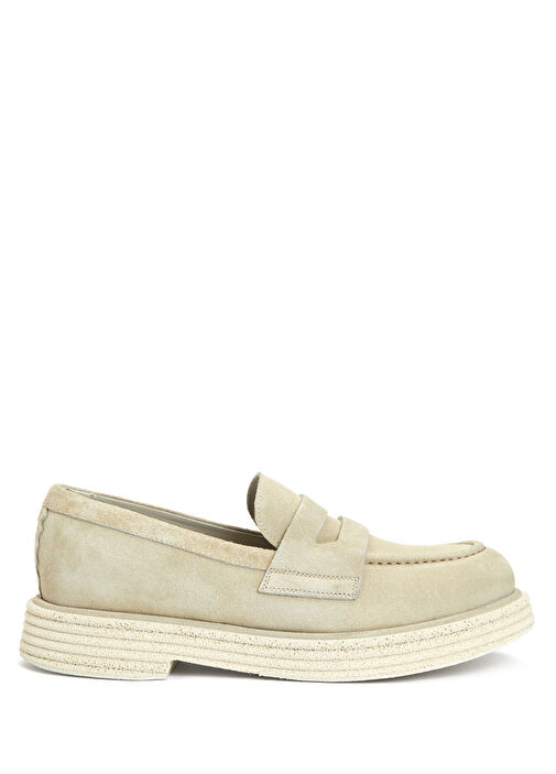 Beyaz Erkek Süet Loafer - Görsel 2
