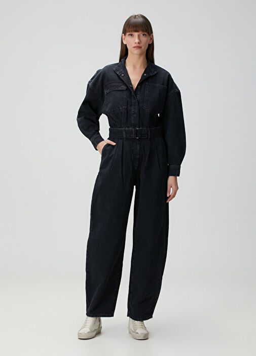 Frame Denim - The Cocoon Anthracite Denim Jumpsuit