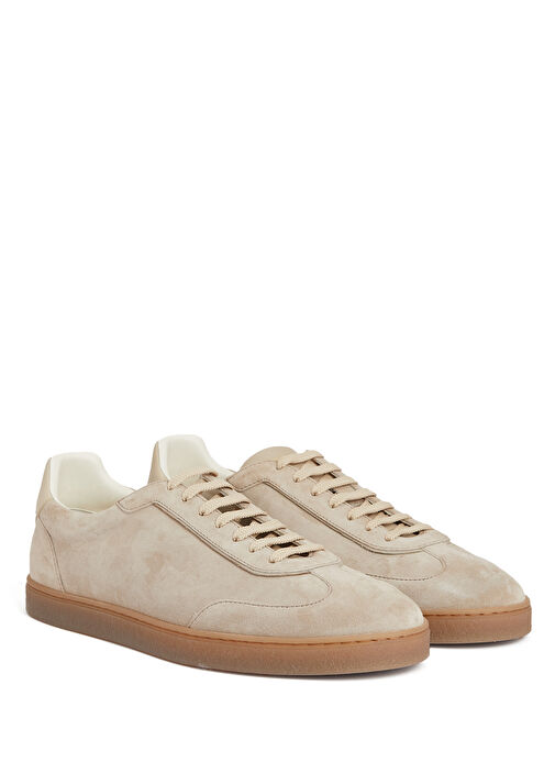 Bej Erkek Deri Sneaker - Görsel 3