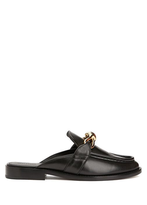 Astaire Siyah Kadın Deri Terlik - Görsel 2